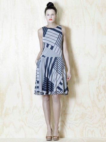 jurk met grafische print
