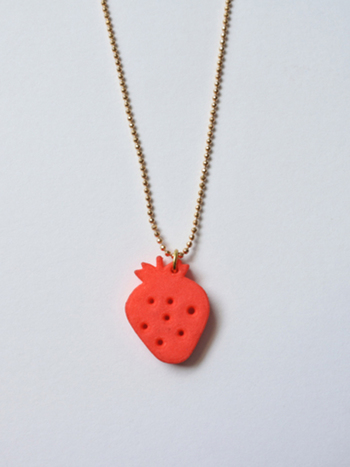 3D-print ketting Strawberry red