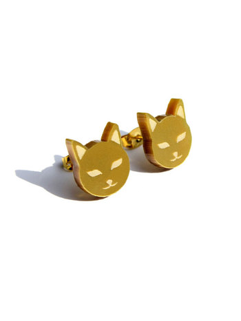 Kleine "CatWalk" oorbellen goud