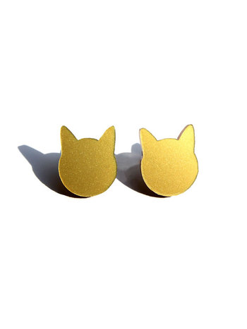 Kleine gouden "CatWalk" oorbellen