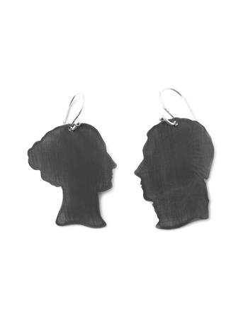 Portret silhouette oorbellen